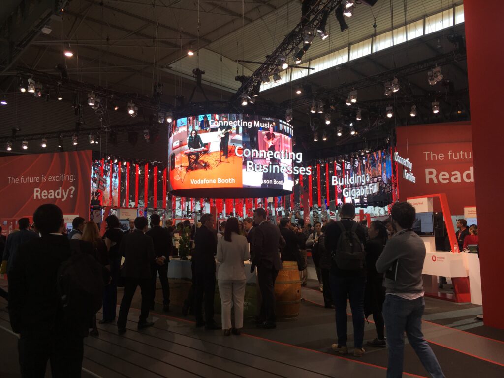 Neil Scrivener led an exhibition stand for Vodafone at Mobile World Congress in Barcelona, Spain; which was attended by the King of Spain.